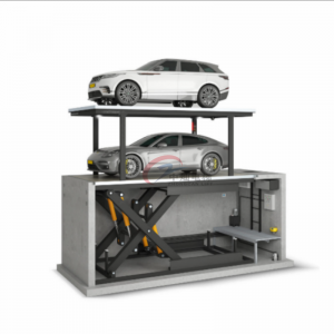 Single/Double Deck Underground Stationary Scissor Car Parking Lift for Home Garage