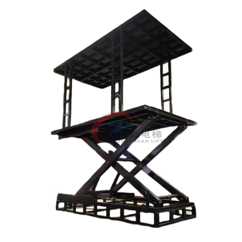 Single/Double Deck Underground Stationary Scissor Car Parking Lift for Home Garage