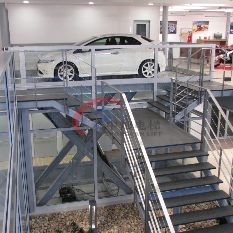 Single/Double Deck Underground Stationary Scissor Car Parking Lift for Home Garage