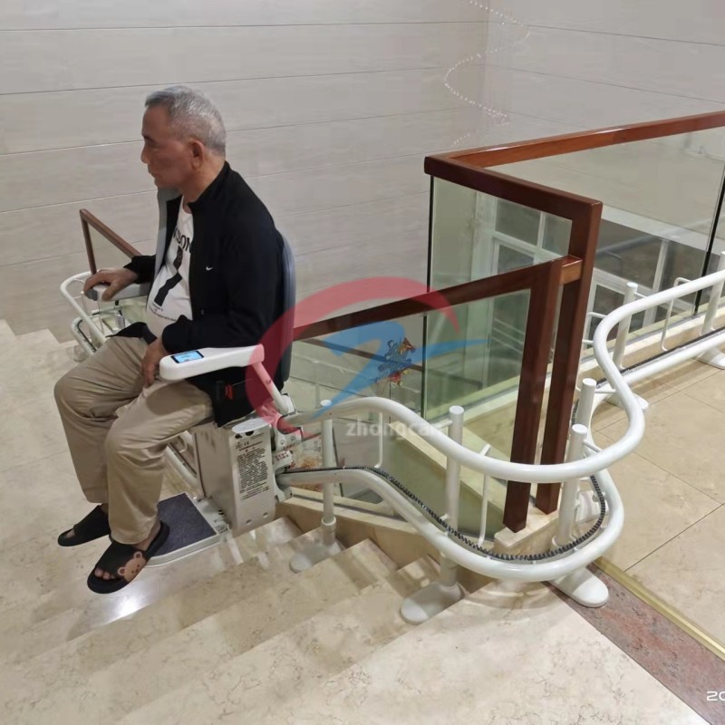 The Elderly Use Electric Stair Chair Lift for Home