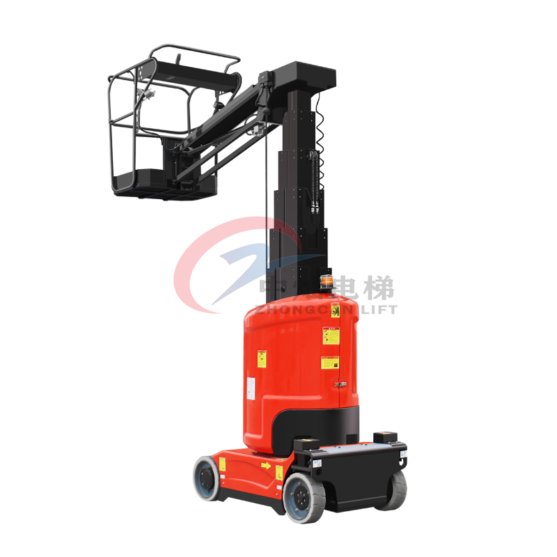Vertical Mast Boom Lift 11.2m Electric Telescopic Small Boom Man lift with Jib