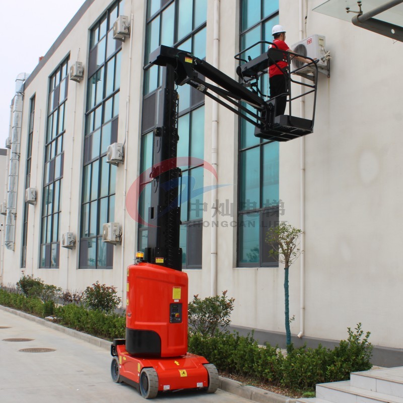 Vertical Mast Boom Lift 11.2m Electric Telescopic Small Boom Man lift with Jib